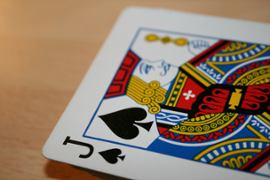 A blackjack card