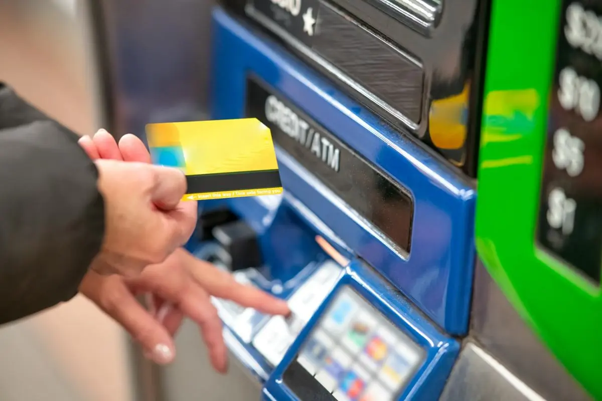 Credit card at the atm