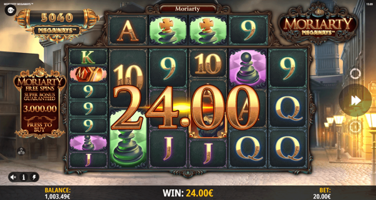 Moriarty Megaways win