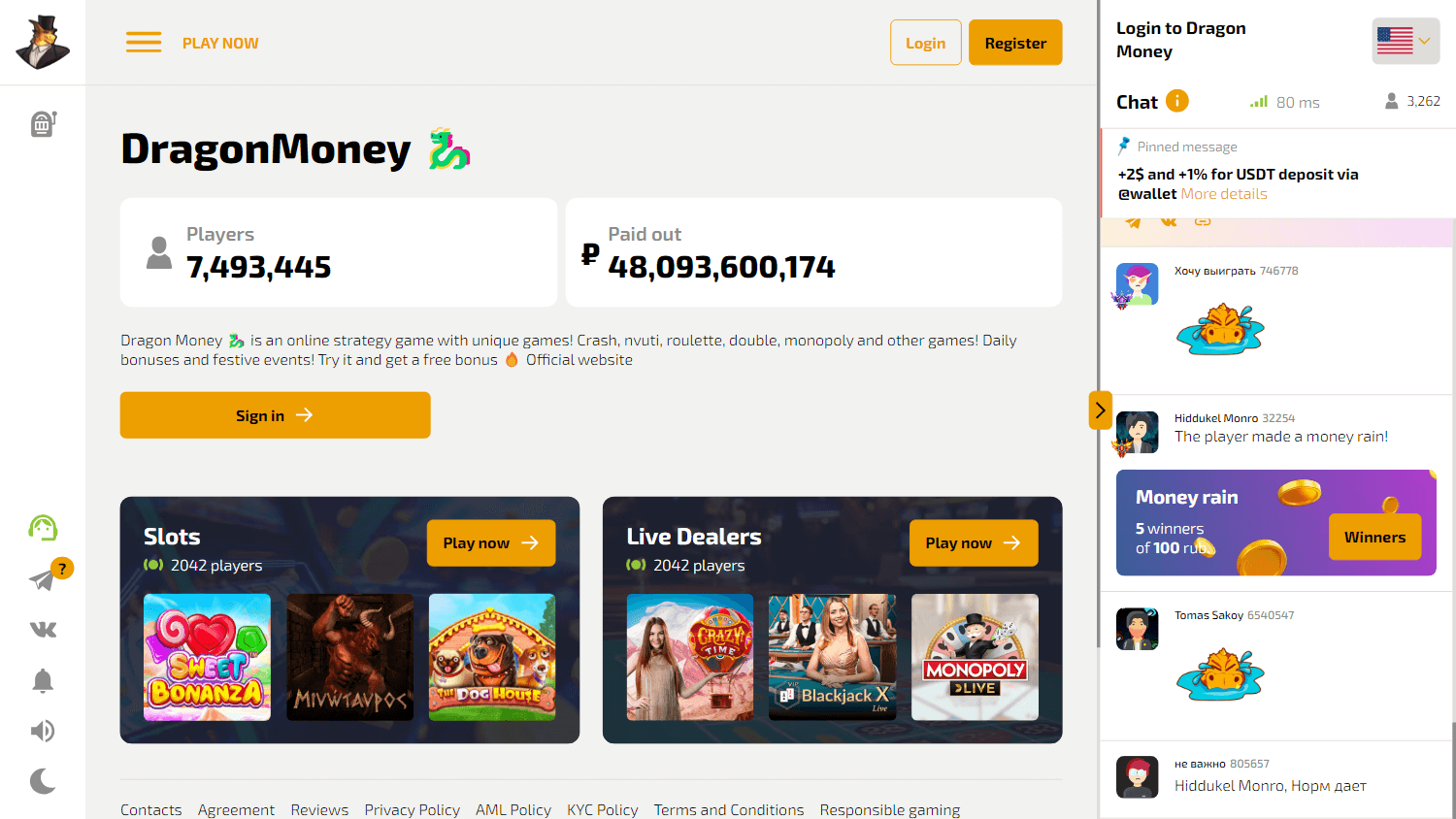 dragon_money_casino_homepage_desktop