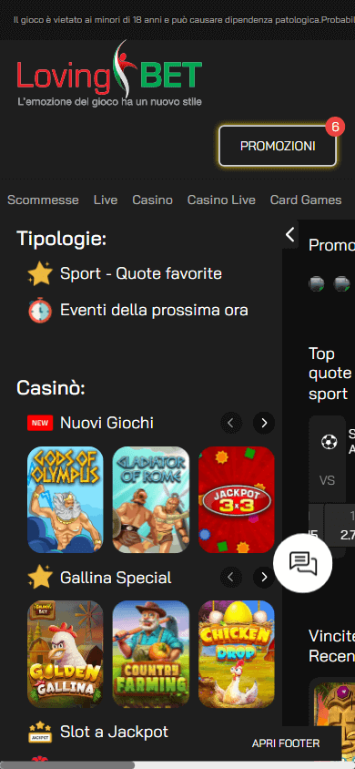 lovingbet_casino_homepage_mobile