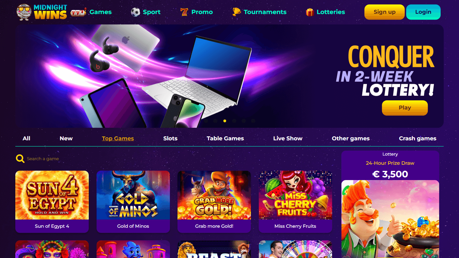 midnight_wins_casino_homepage_desktop