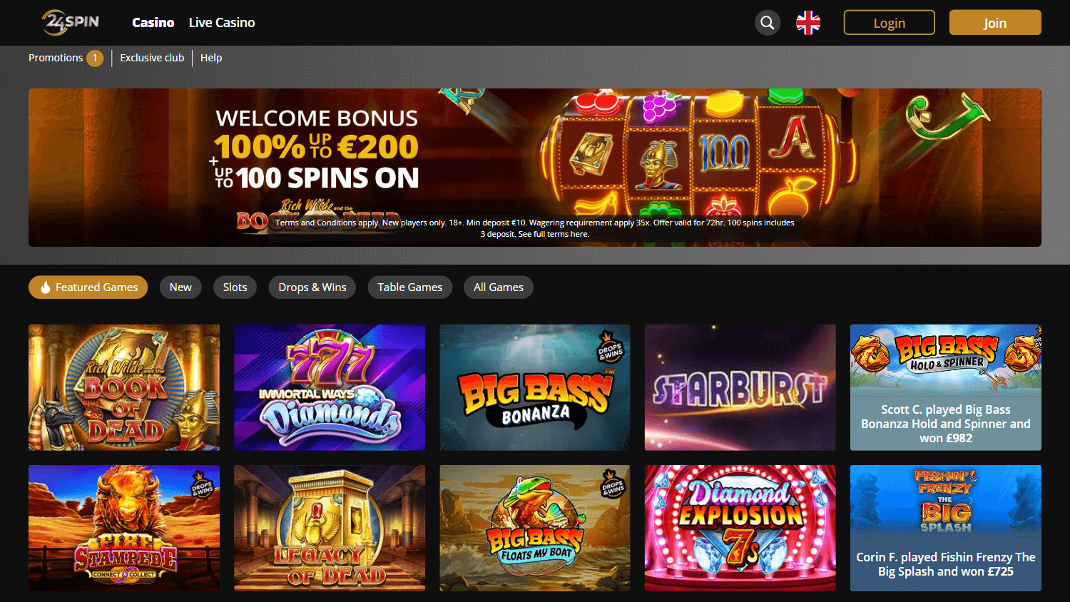 24spin_casino_homepage_desktop