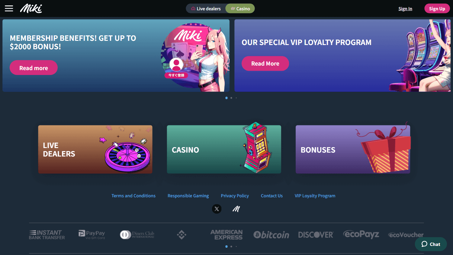 miki casino promo code