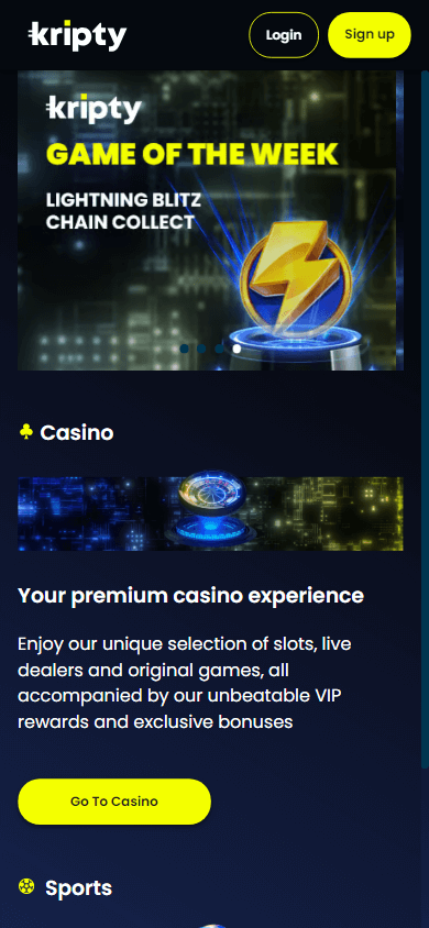 kripty_casino_homepage_mobile