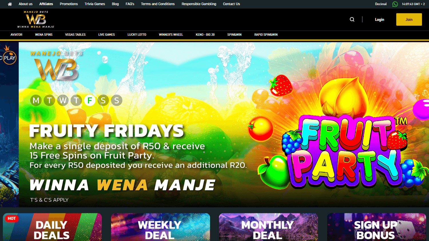 wanejo_bets_casino_homepage_desktop