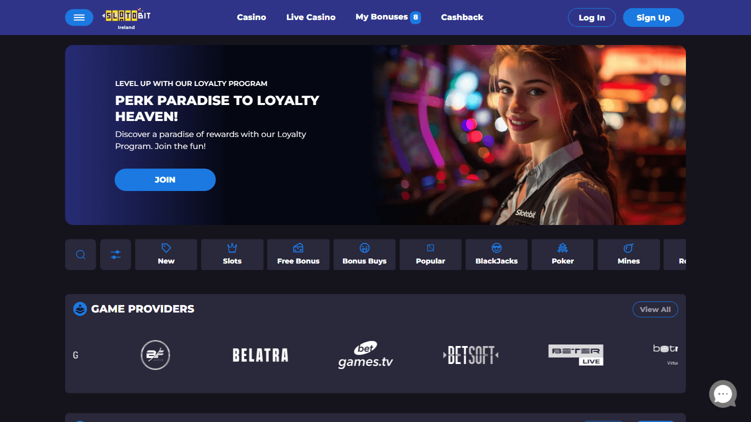 slotobit_casino_homepage_desktop