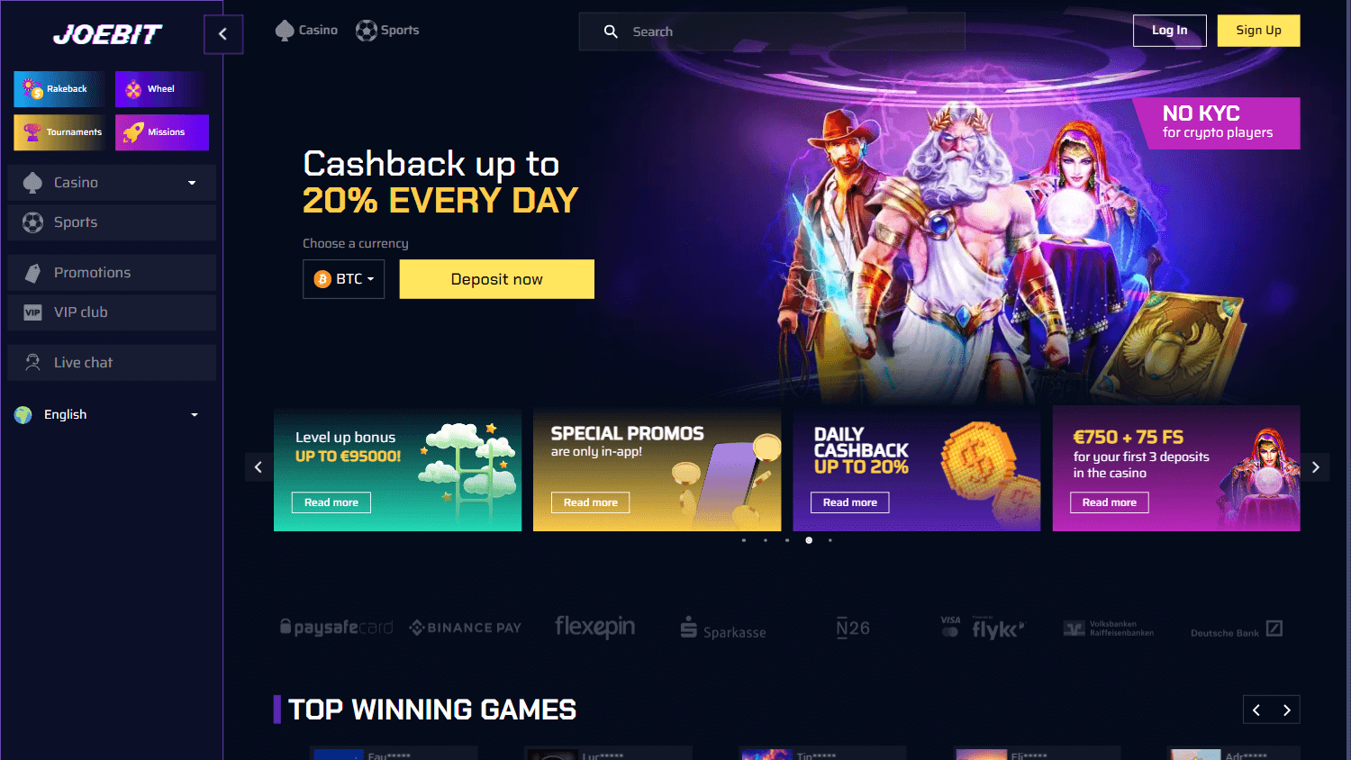 joebit_casino_homepage_desktop