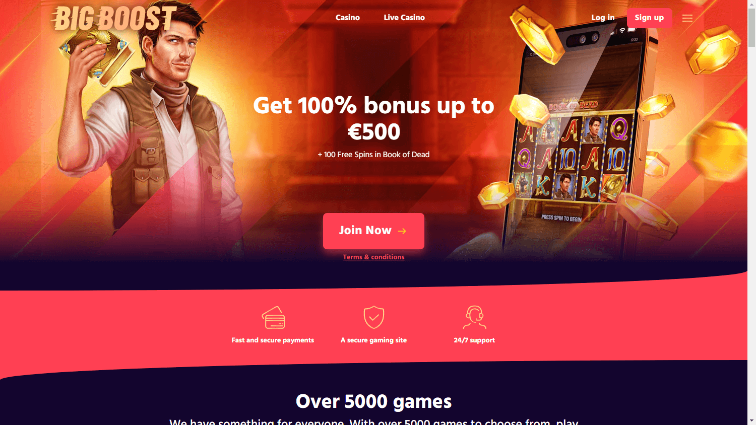Explore BigBoost Casino's Game Library