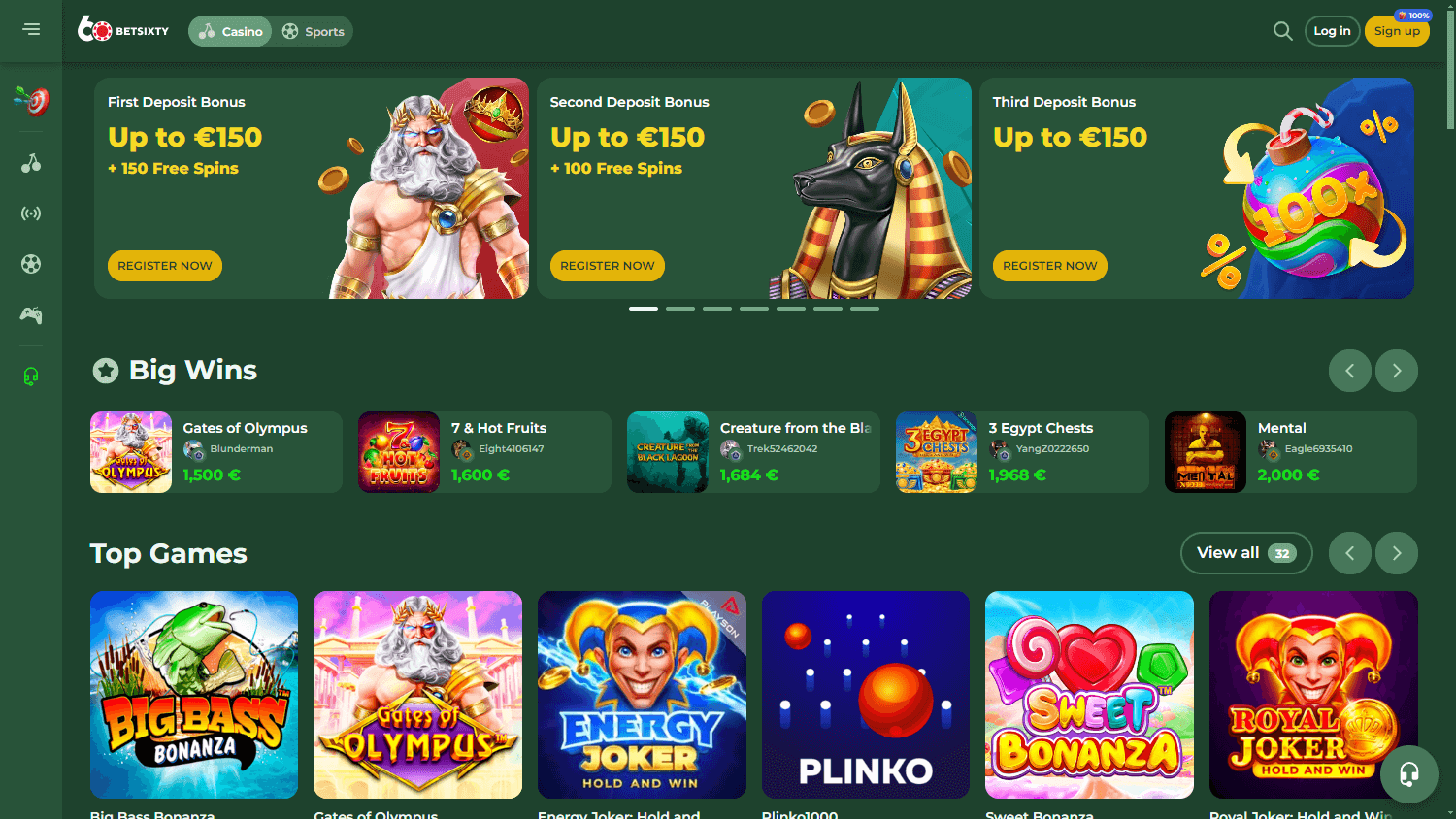 betsixty_casino_homepage_dekstop