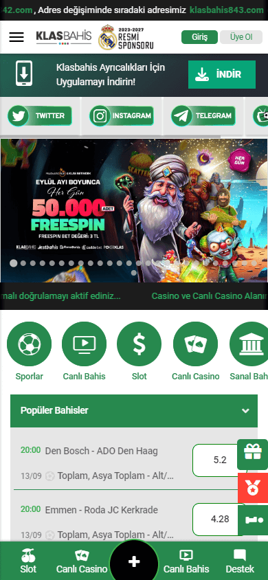 klasbahis_casino_homepage_mobile