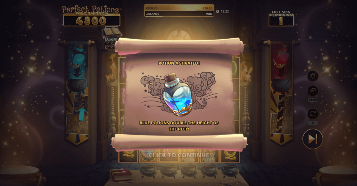 Perfect Potions Megaways blue potion