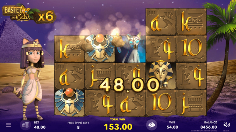 Bastet and Cats free spins