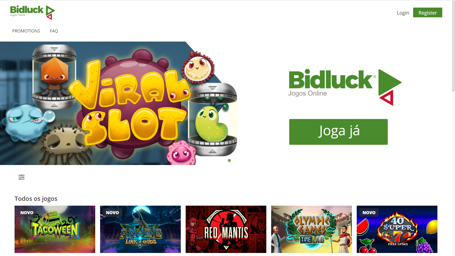 bidluck_casino_homepage_desktop