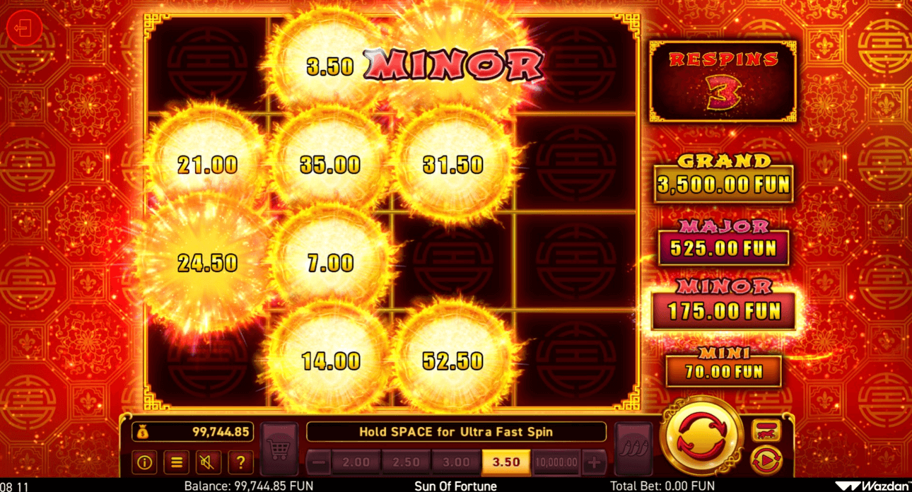 Sun of Fortune hold the jackpot