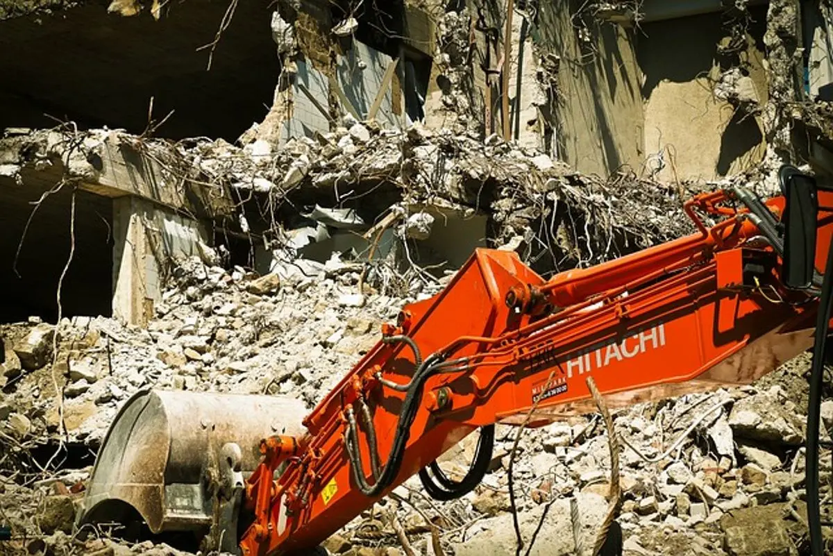 demolition-site-and-excavator