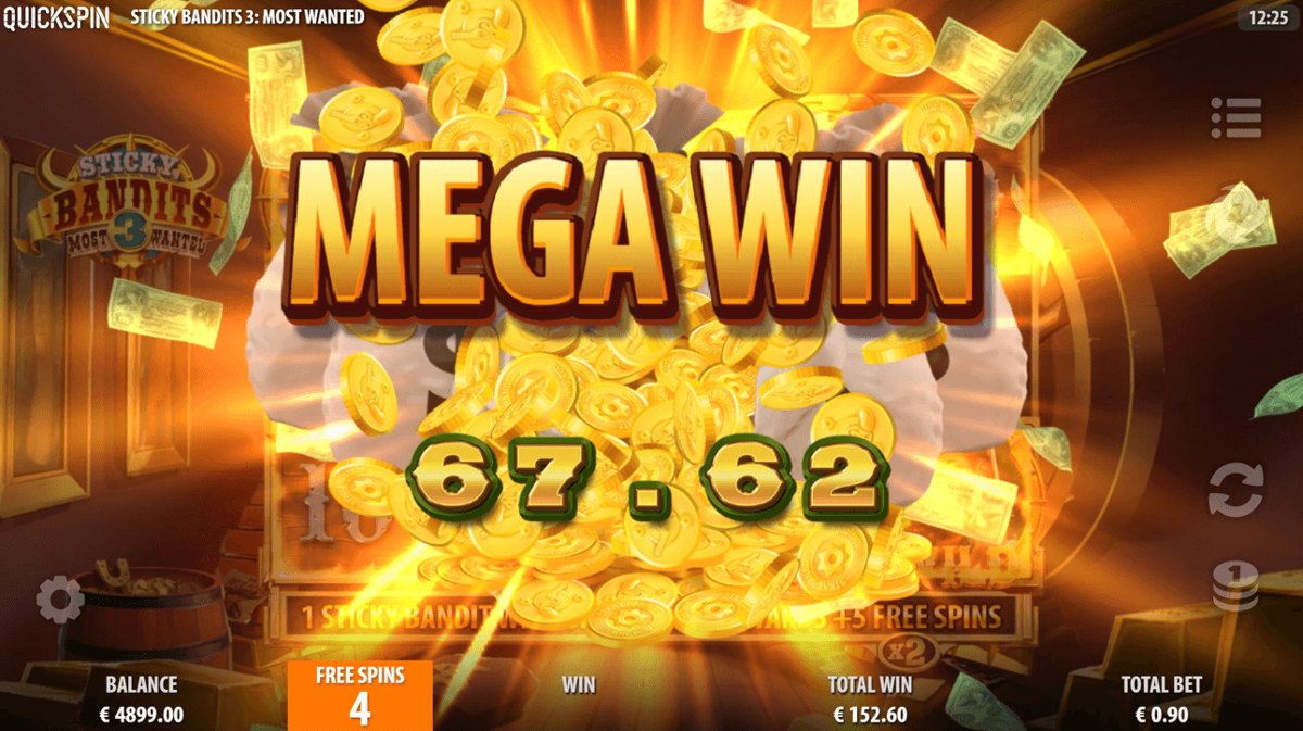 Sticky Bandits 3 Most Wanted mega win