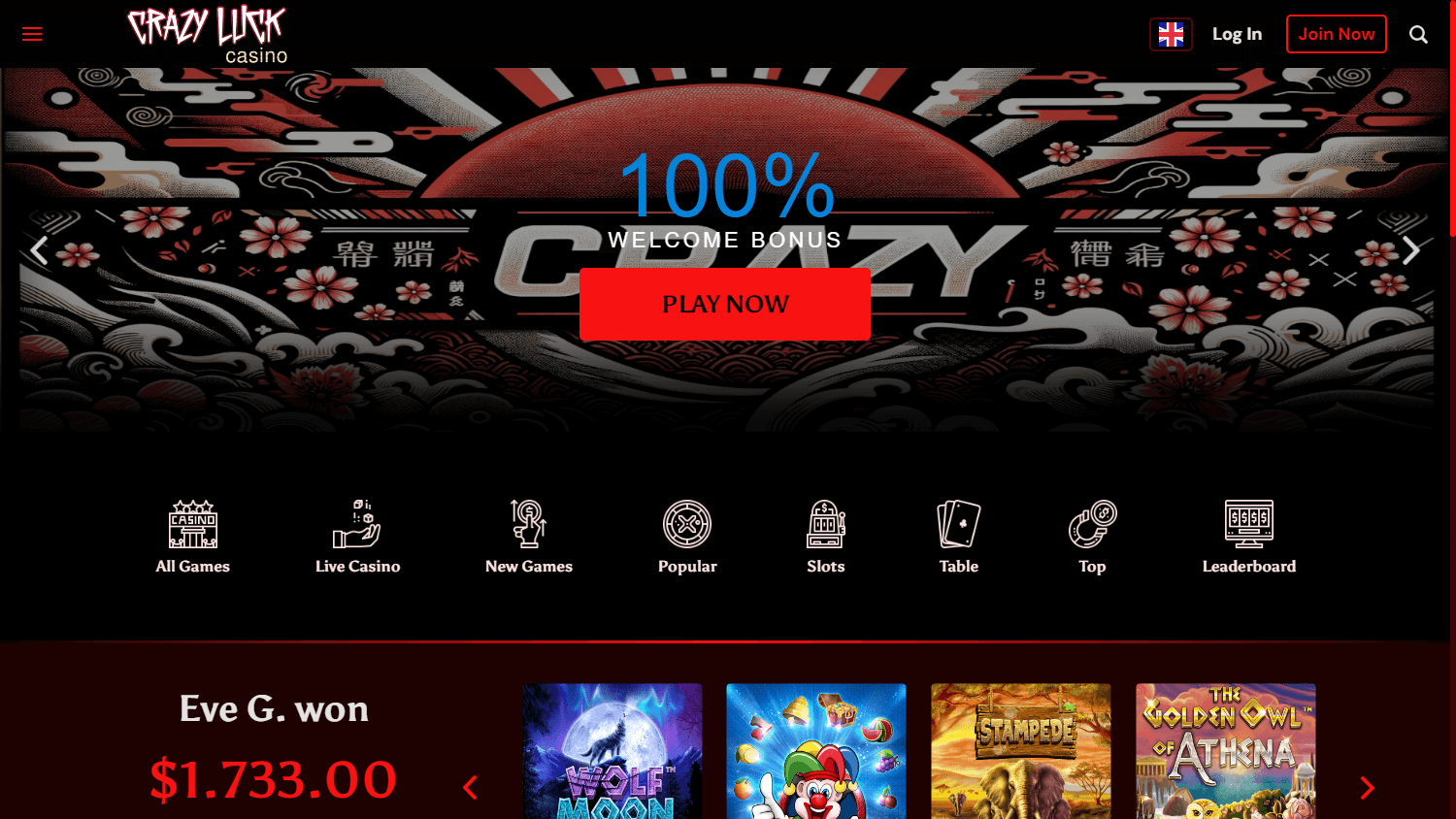 Crazy Luck Casino Review für Spieler aus Deutschland