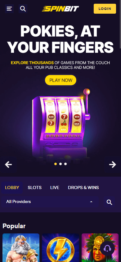 SpinBit_Casino_homepage_mobile