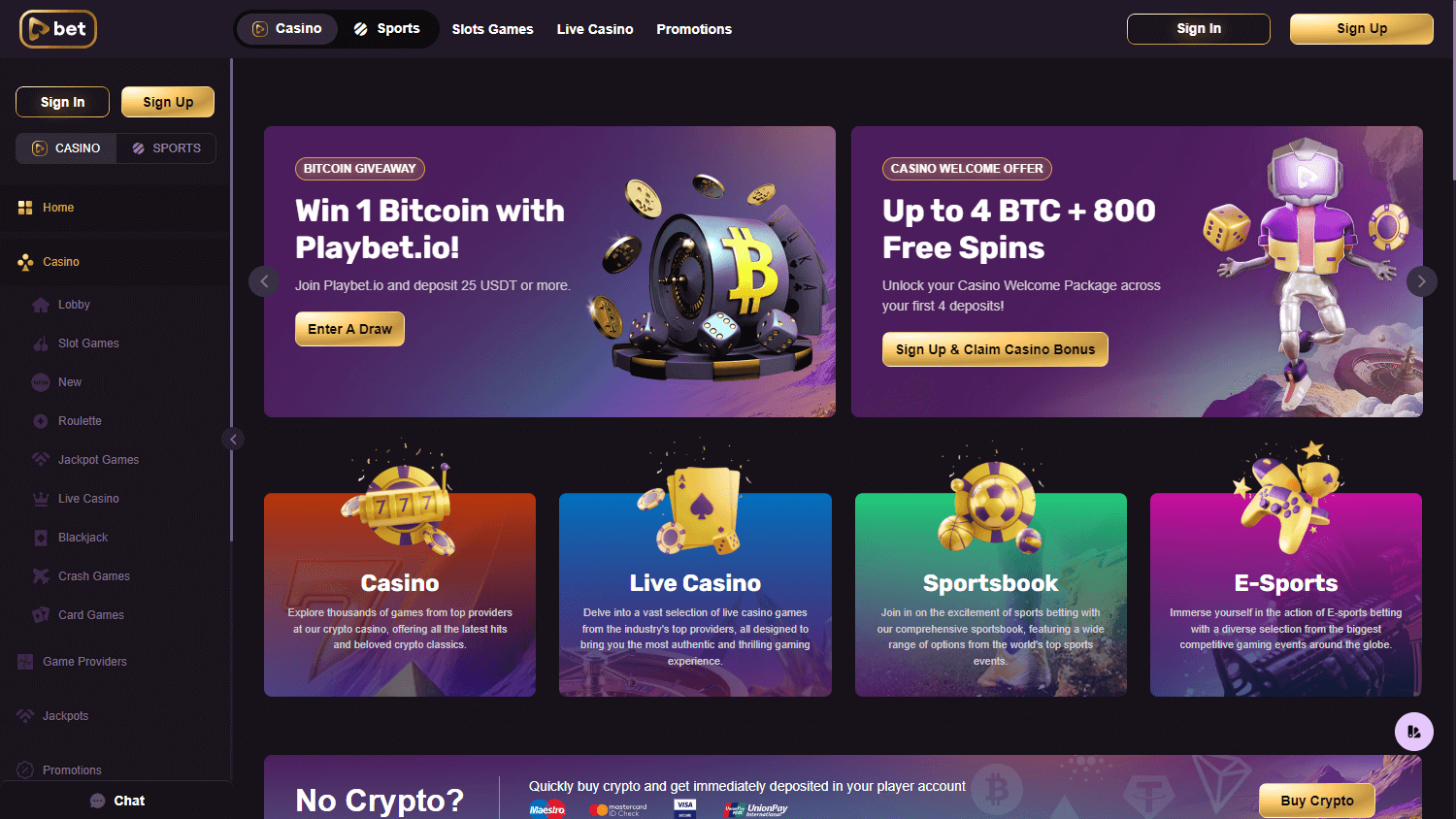 playbet.io_casino_homepage_desktop