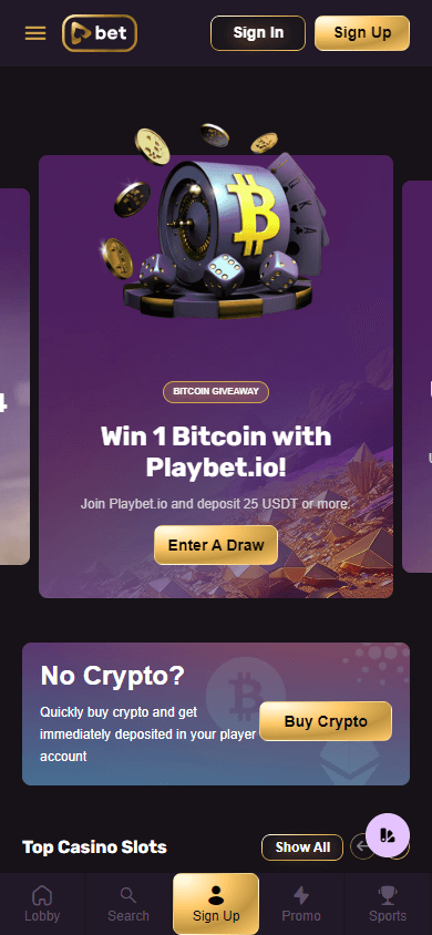 playbet.io_casino_homepage_mobile