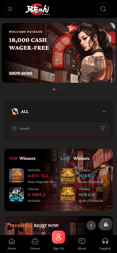 yakuzabet_casino_homepage_mobile