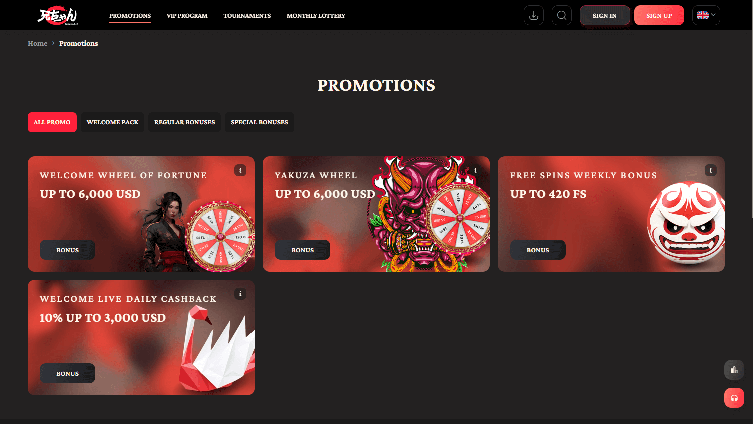 yakuzabet_casino_promotions_desktop