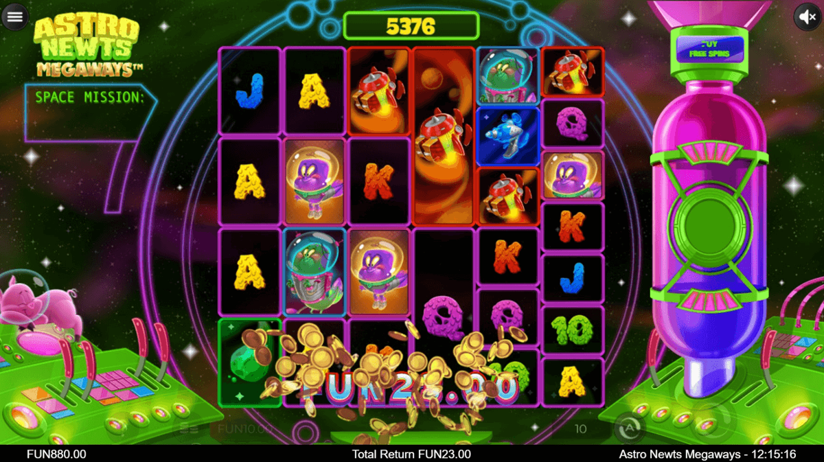 Astro Newts Megaways win