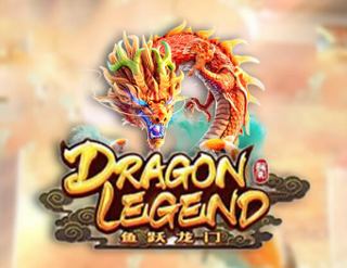 Ảnh gameplay Dragon Legend với giao diện dọc, cổng đền phía trên, biểu tượng cá koi và hồ nước phía dưới