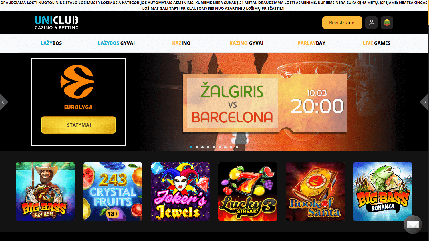 uniclub casino withdrawal process