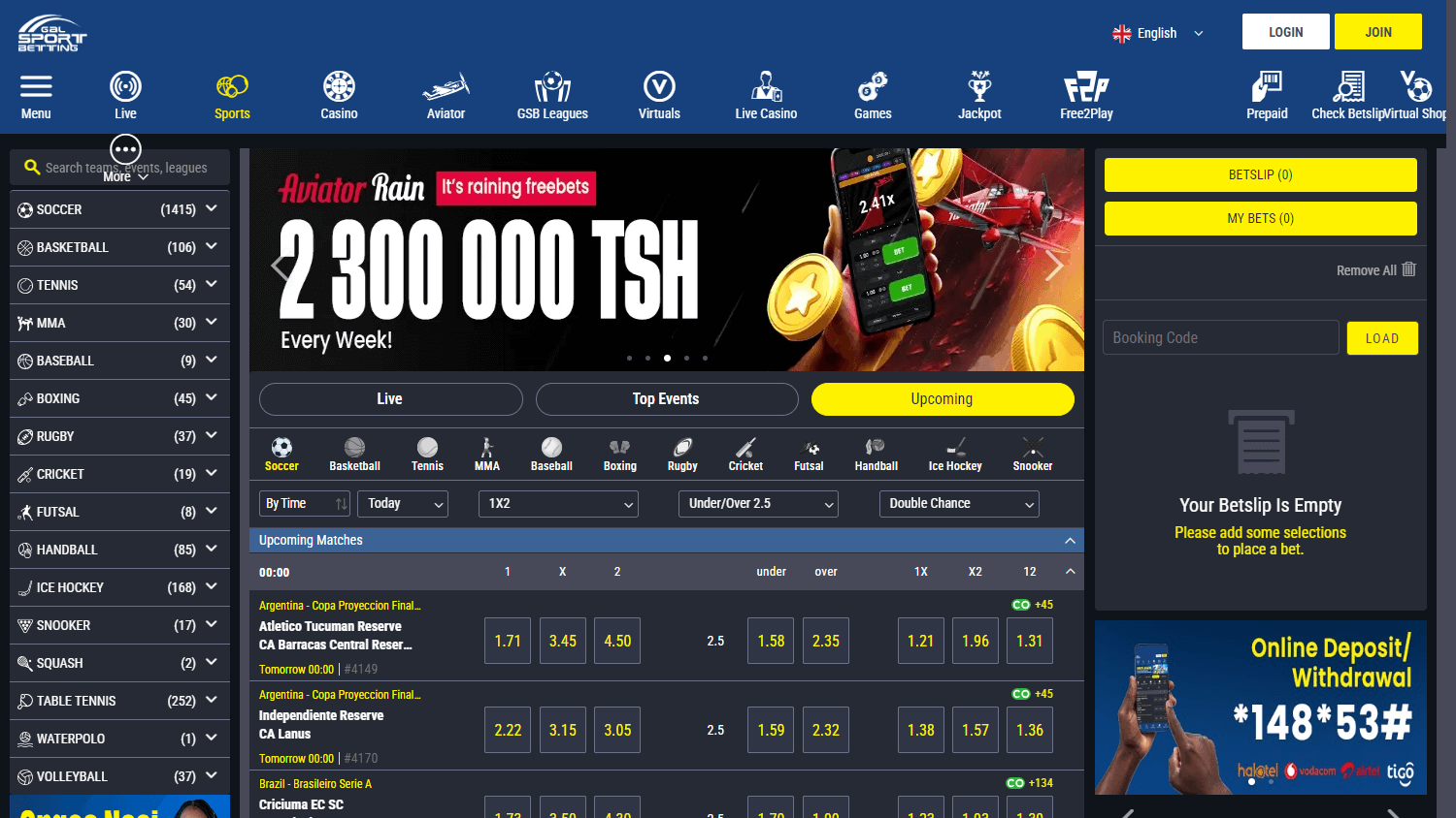 Gal_Sport_Betting_Casino_TZ_homepage_desktop