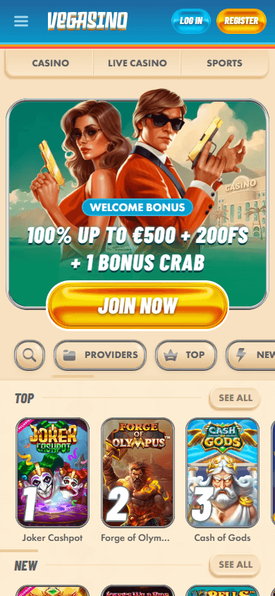 Vegasino_Casino_homepage_mobile