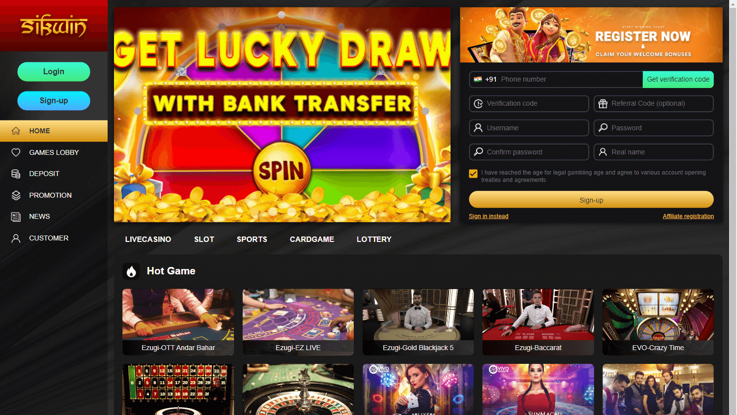 sikwin_casino_homepage_desktop