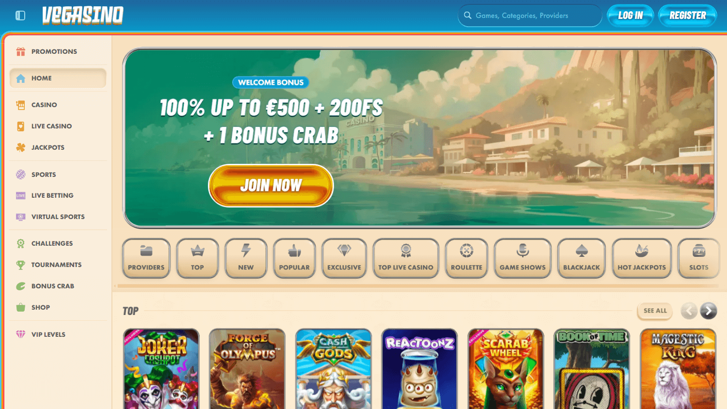 vegasino_casino_homepage_desktop