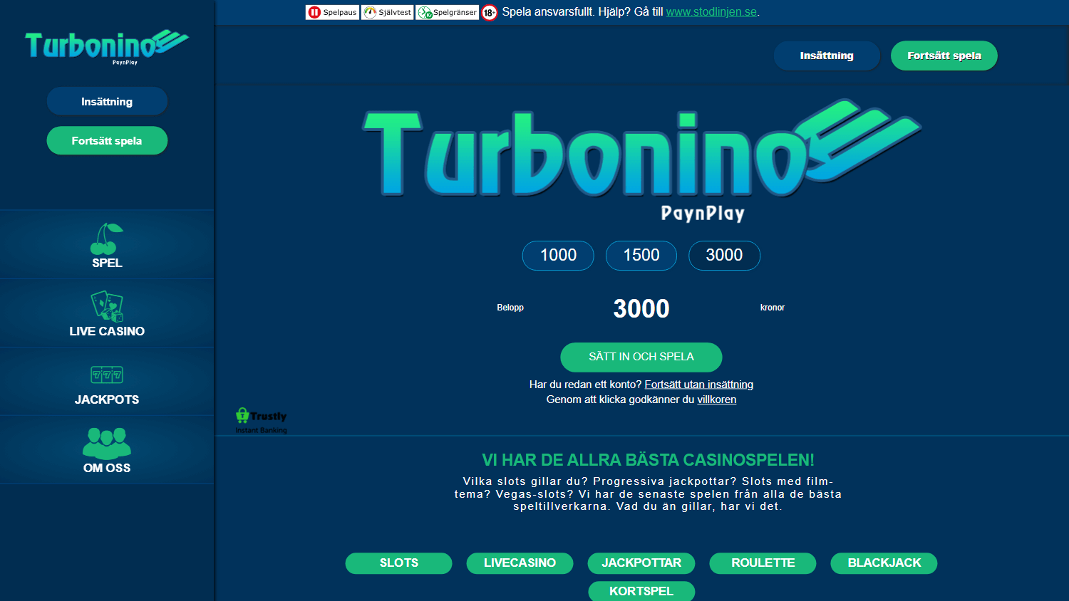 turbonino_casino_se_homepage_desktop