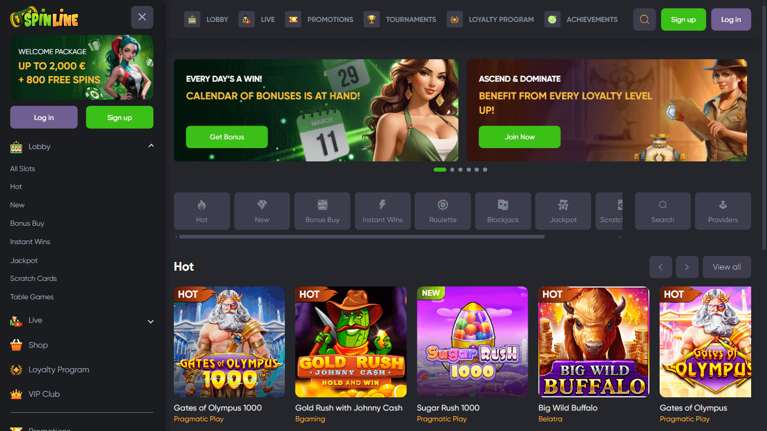 spinline_casino_homepage_desktop