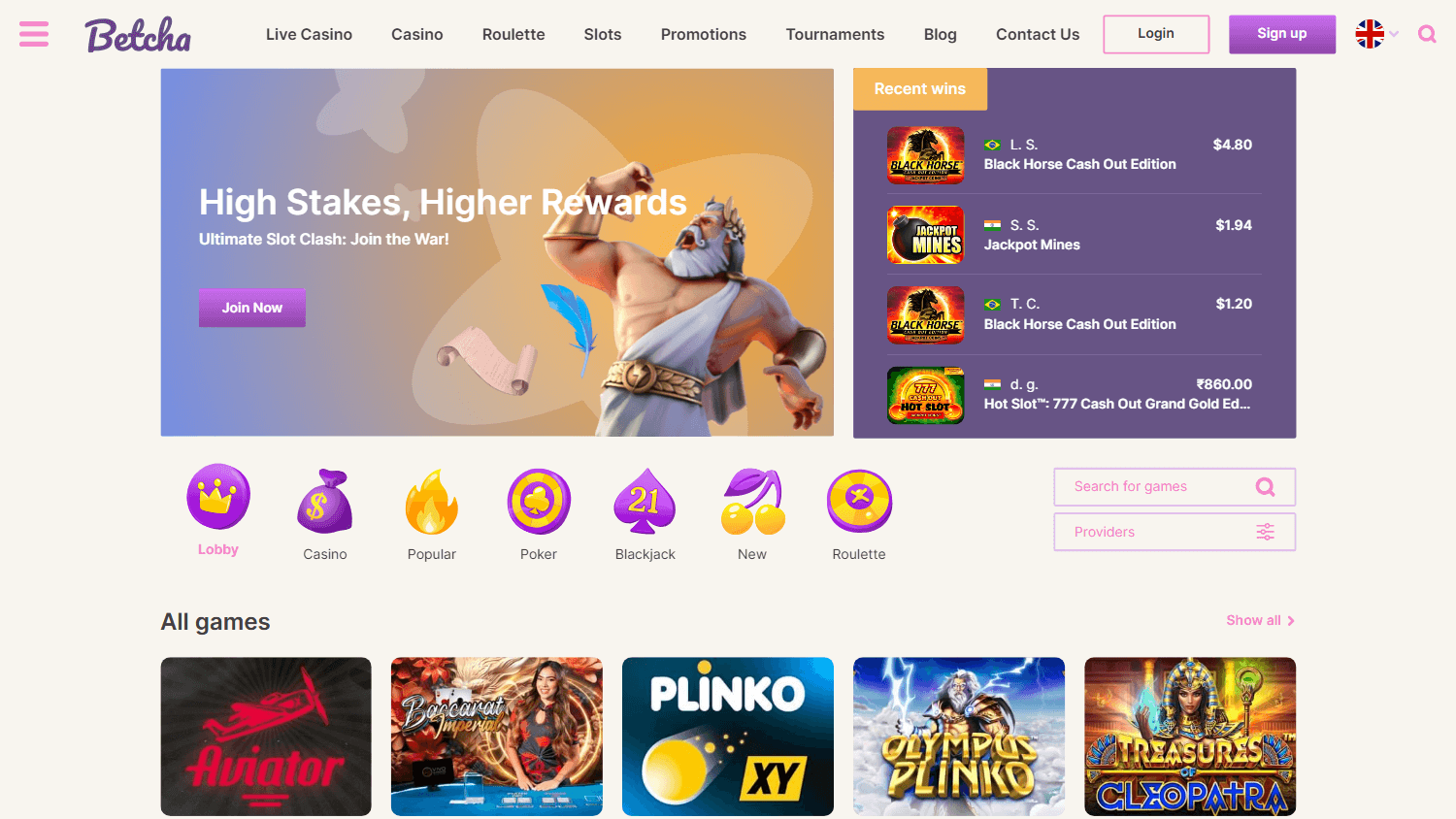 betcha_casino_homepage_desktop