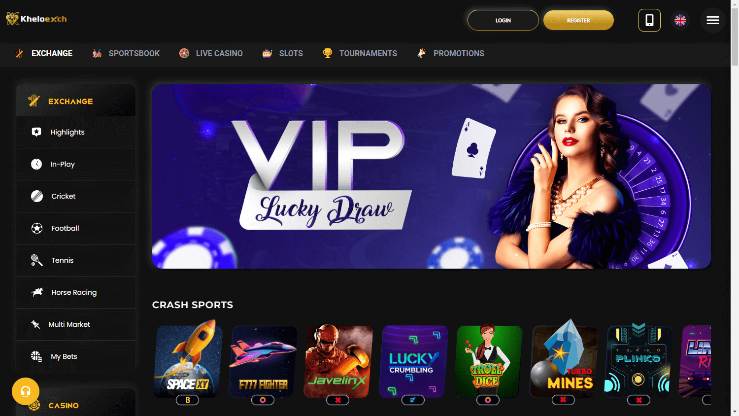 Kheloexch_Casino_homepage_desktop