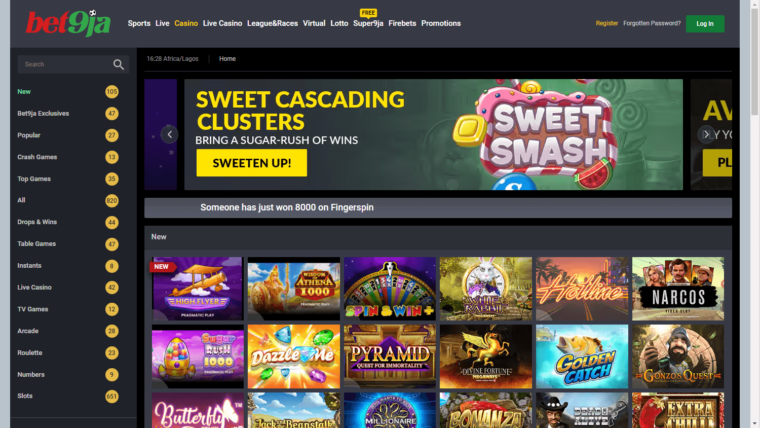 Bet9ja_Casino_game_gallery_desktop